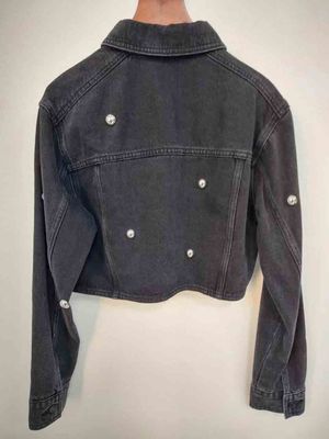 Vintage Elegancja Skrócona kurtka Denim Modny Edgy Look Na Różne Stroje