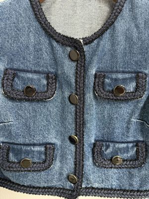 Myte Denim Blazer Outfit Jeans Blazer With A Textured High End Look